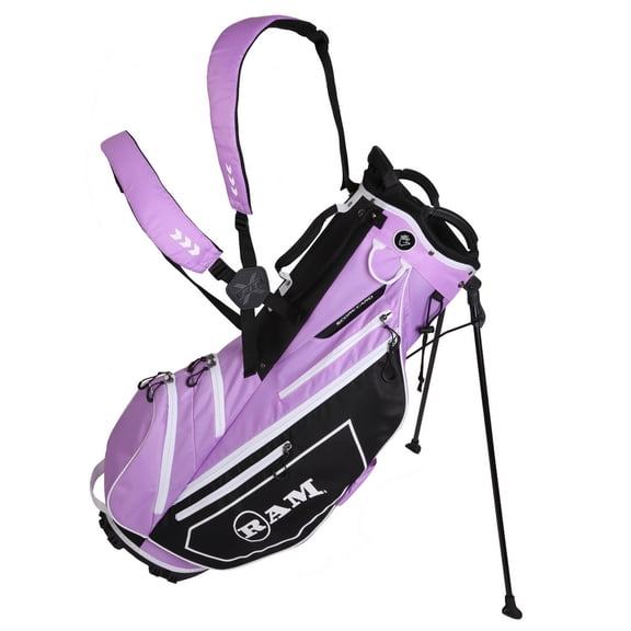 Ram Ladies 5-way divider Golf Stand Carry Bag, Lilac and White, 9"