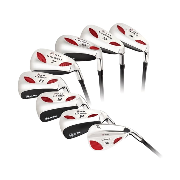 Ram Golf Laser Steel Hybrid Irons Set 4-SW (8 Clubs) - Mens Left Hand - Regular Flex