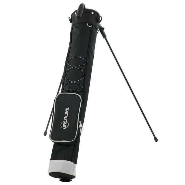 Ram Golf Pitch and Putt Lightweight Golf Carry Bag with Stand Black