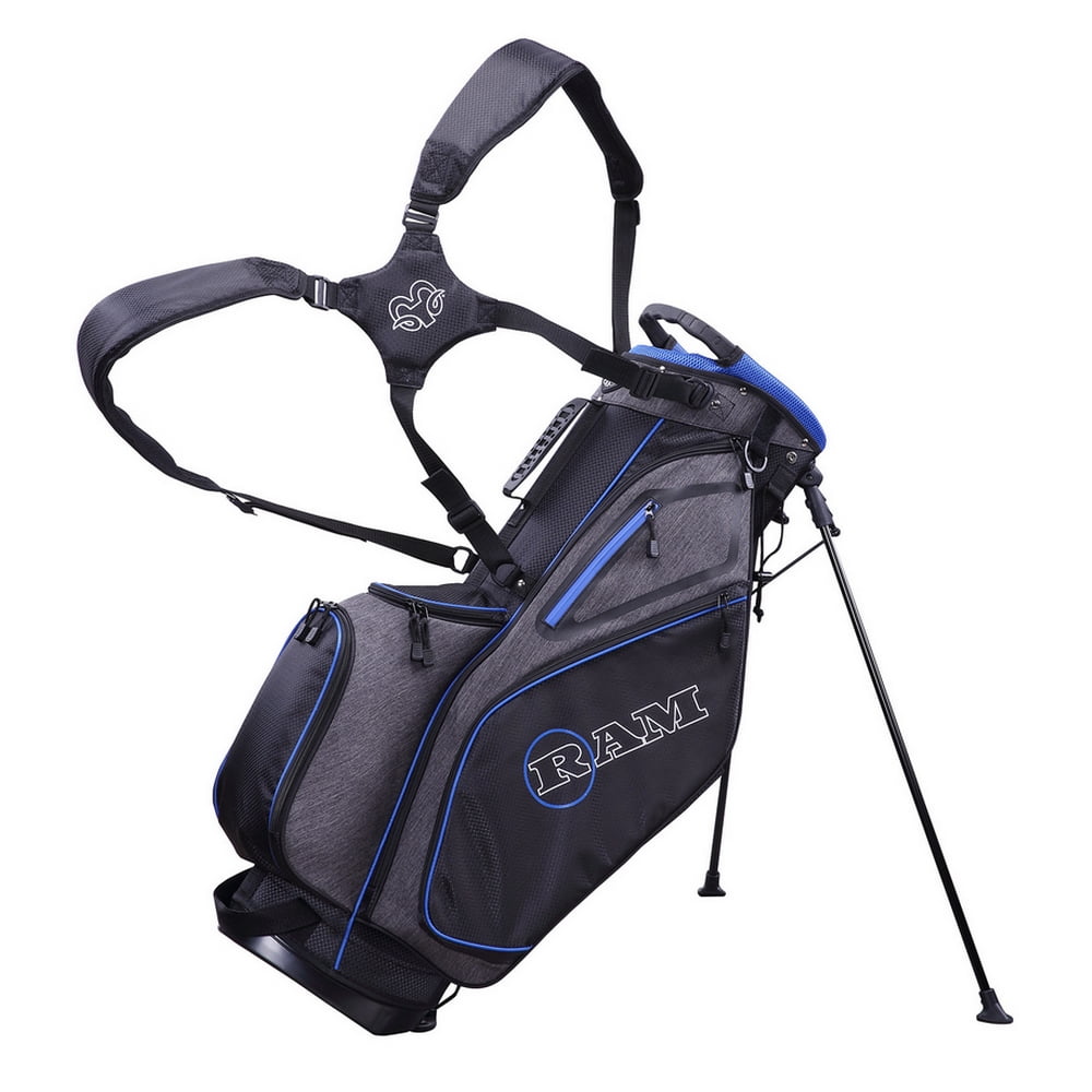 Ram Golf Premium Tour Stand/Carry Bag Black/Blue