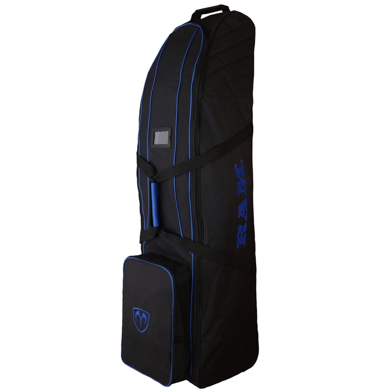 Ram Golf SDX Wheeled Golf Travel Cover / Flight Bag, Black/Blue