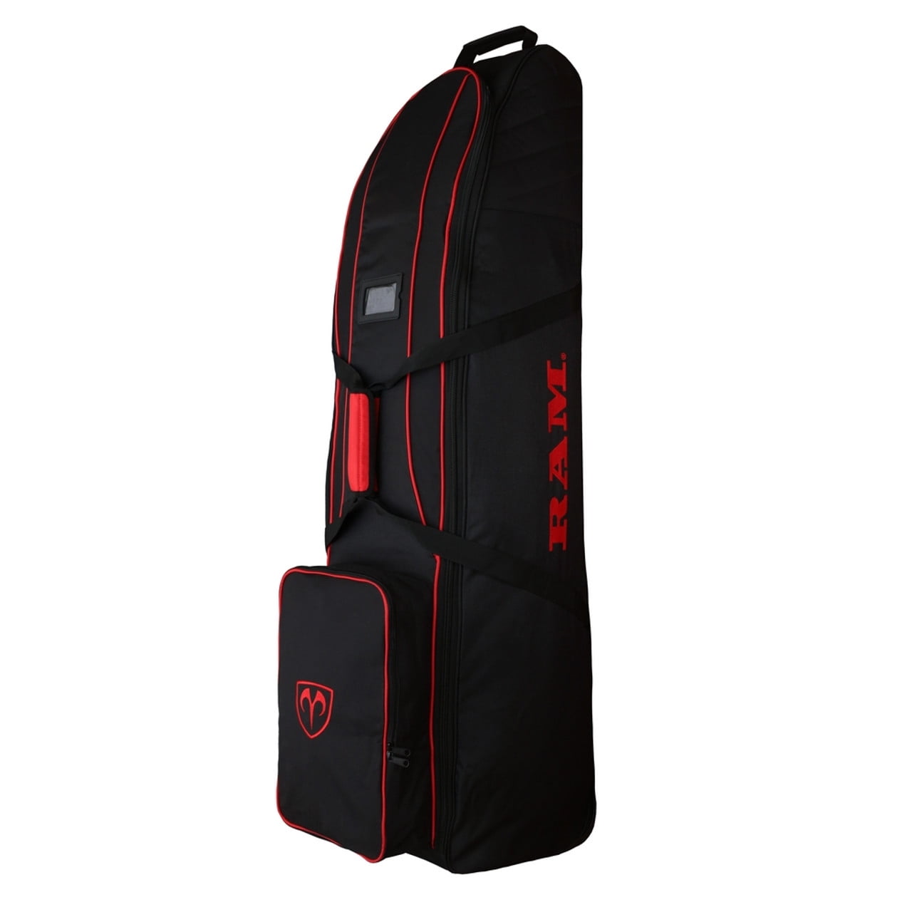 Ram Golf SDX Wheeled Golf Travel Cover / Flight Bag, Black/Red