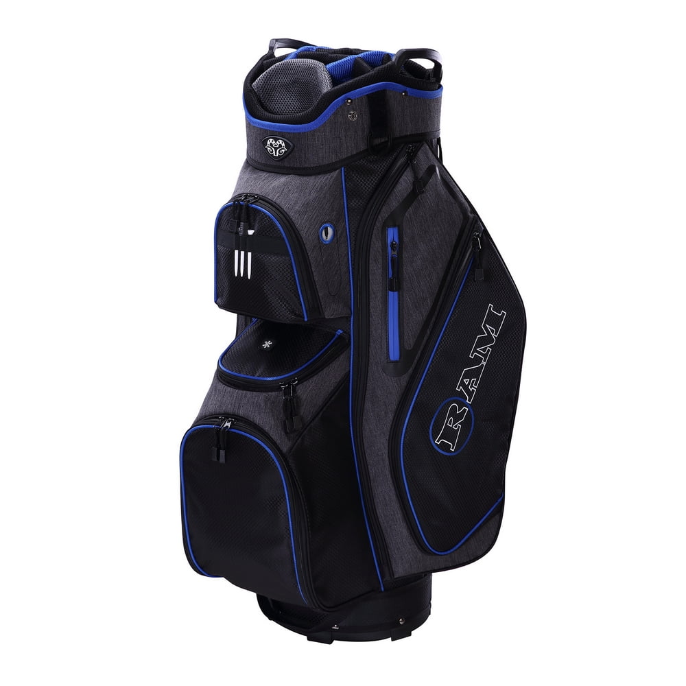 Ram Golf Tour Cart Golf Bags for Men with 14 Way Dividers Top Black, Blue