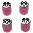 thumbnail image 1 of Ram Head Black on White Tire Rim Wheel Aluminum Valve Stem Caps, Multiple Colors, 1 of 1