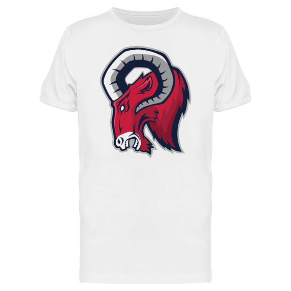 Ram Head Mascot T-Shirt Men -Image by Shutterstock, Male Large