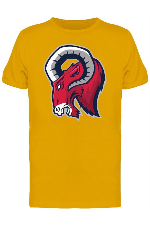Ram Head Mascot T-Shirt Men -Image by Shutterstock, Male Medium