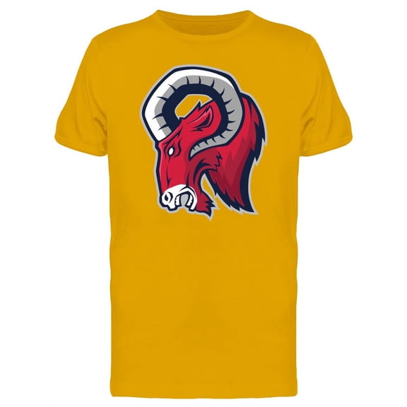 Ram Head Mascot T-Shirt Men -Image by Shutterstock, Male x-Large