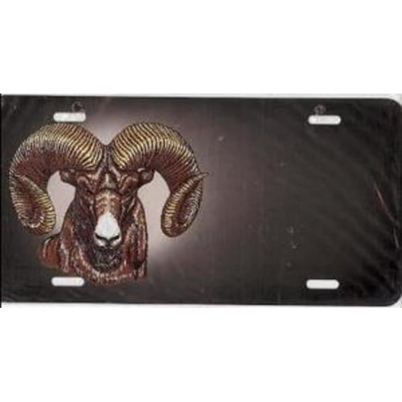 Ram Head Offset Airbrush License Plate Free Names on Air Brush