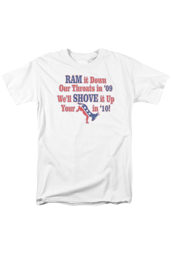 ram it in '09 funny humorous political humor saying adult t-shirt