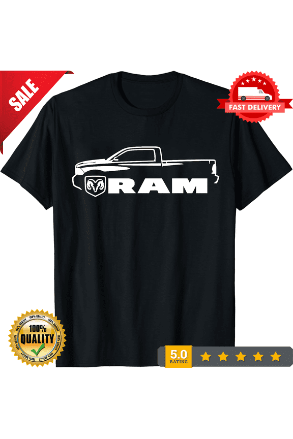Ram Logo Men's T-Shirt American Size T-Shirt, CROWD FAVORIT-TH77313