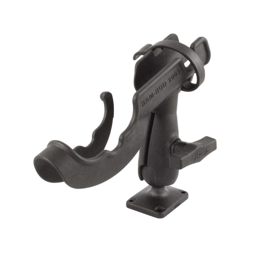 Ram Mount Ram-Rod 2007 Fishing Rod Holder with Rectangle Flat Surface Base