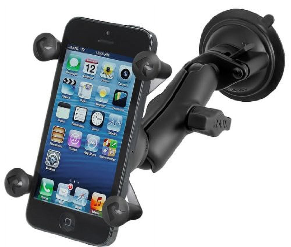 Ram Mount Twist Lock Suction Cup Mount with Universal X-Grip Cell Phone Holder, Black