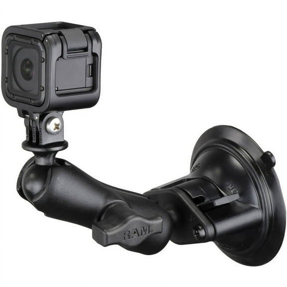 Ram Mounts Twist Lock Suction Cup Mount with Custom GoPro Hero Adapter
