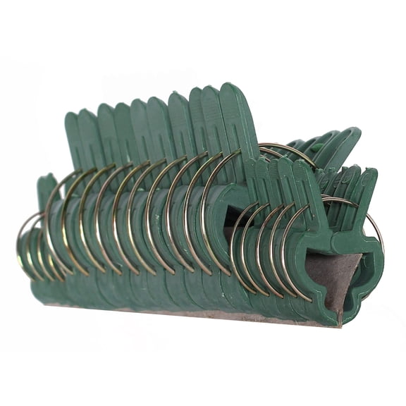 Ram-Pro 20 Piece Green Gentle Gardening Plant & Flower Lever Loop Gripper Clips, Tool for Supporting or Straightening Plant Stems, Stalks, and Vines, Garden Clips