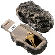 Ram-Pro 2Pc Hide-a-Spare-Key Fake Rock - Looks & Feels like Real Stone - Safe for Outdoor Garden or Yard, Geocaching