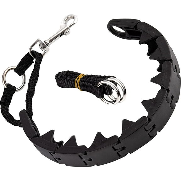Ram-Pro Dog Training Collar Large Pinch Collar for Dogs Triple Crown Pro Training Collar Large Gentle Effective Control in a No Barking Control Dog Collar for All Breeds