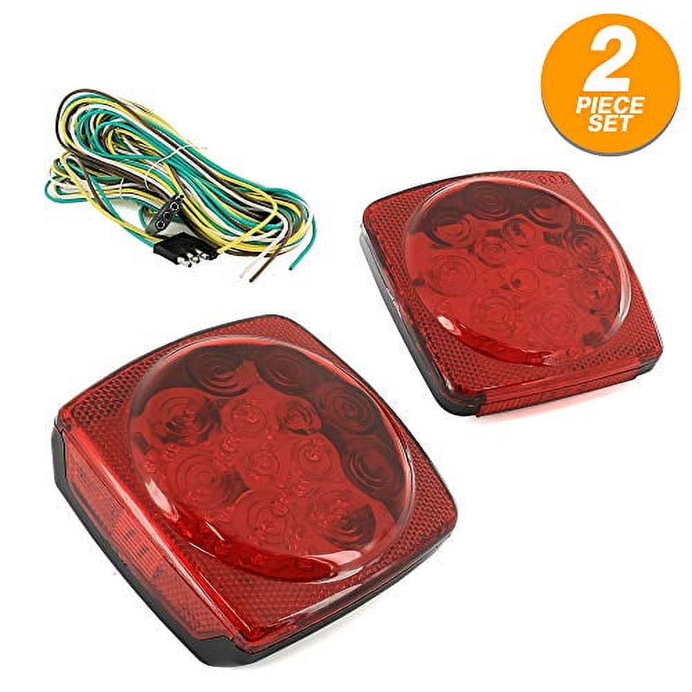 Cyfie 12V LED Trailer Light Kit - DOT Certified, IP68 Waterproof With 25ft Harness For Under 80" Trailers
