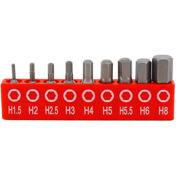 Ram Pro Metric Hex Driver Bit Set 9 Pieces 1.5mm - 8mm Perfect for Automotive, Bike, Bicycle, Appliance Repair