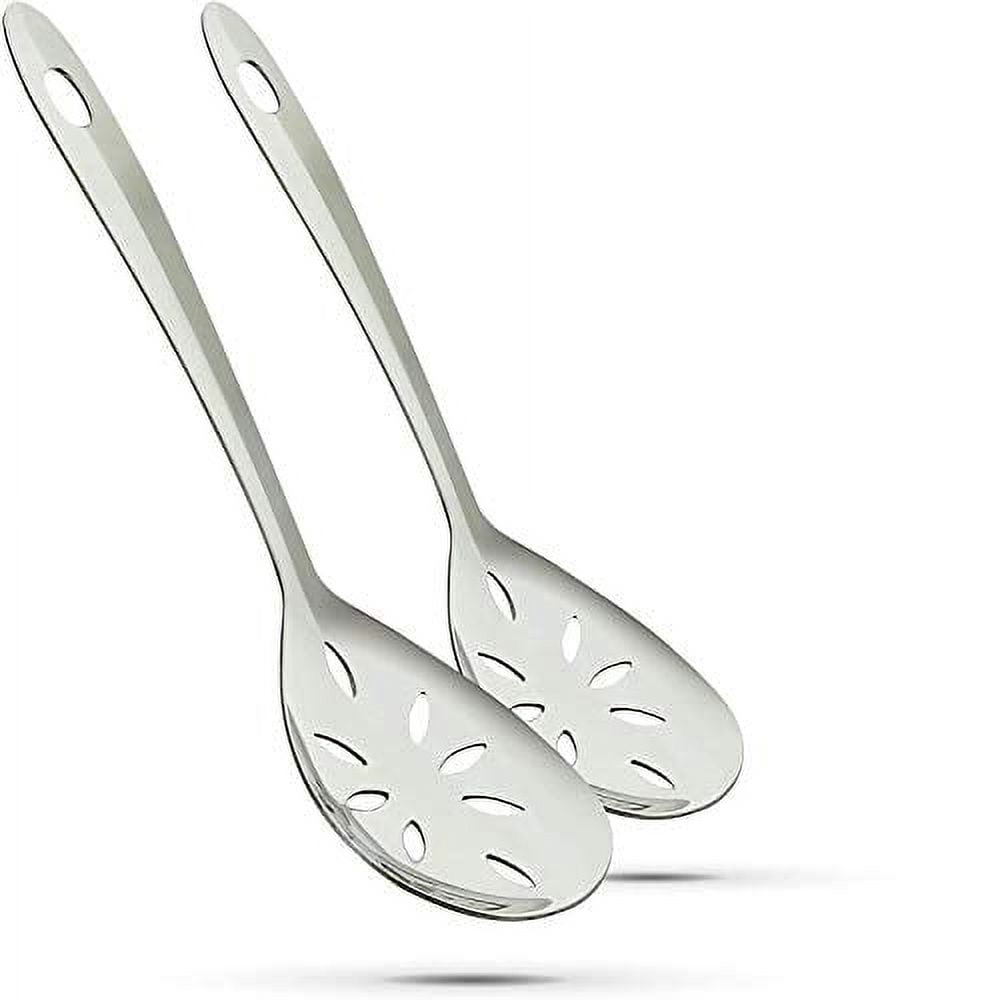 Ram Pro Stainless Steel Slotted Serving Spoon Mirror Finish Perfect For