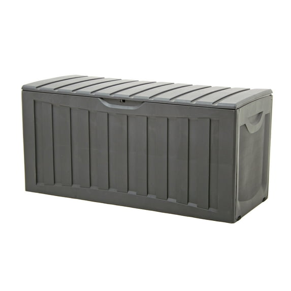 Ram Quality Products 90 Gal Outdoor Locking Storage Bin Deck Box, Gray