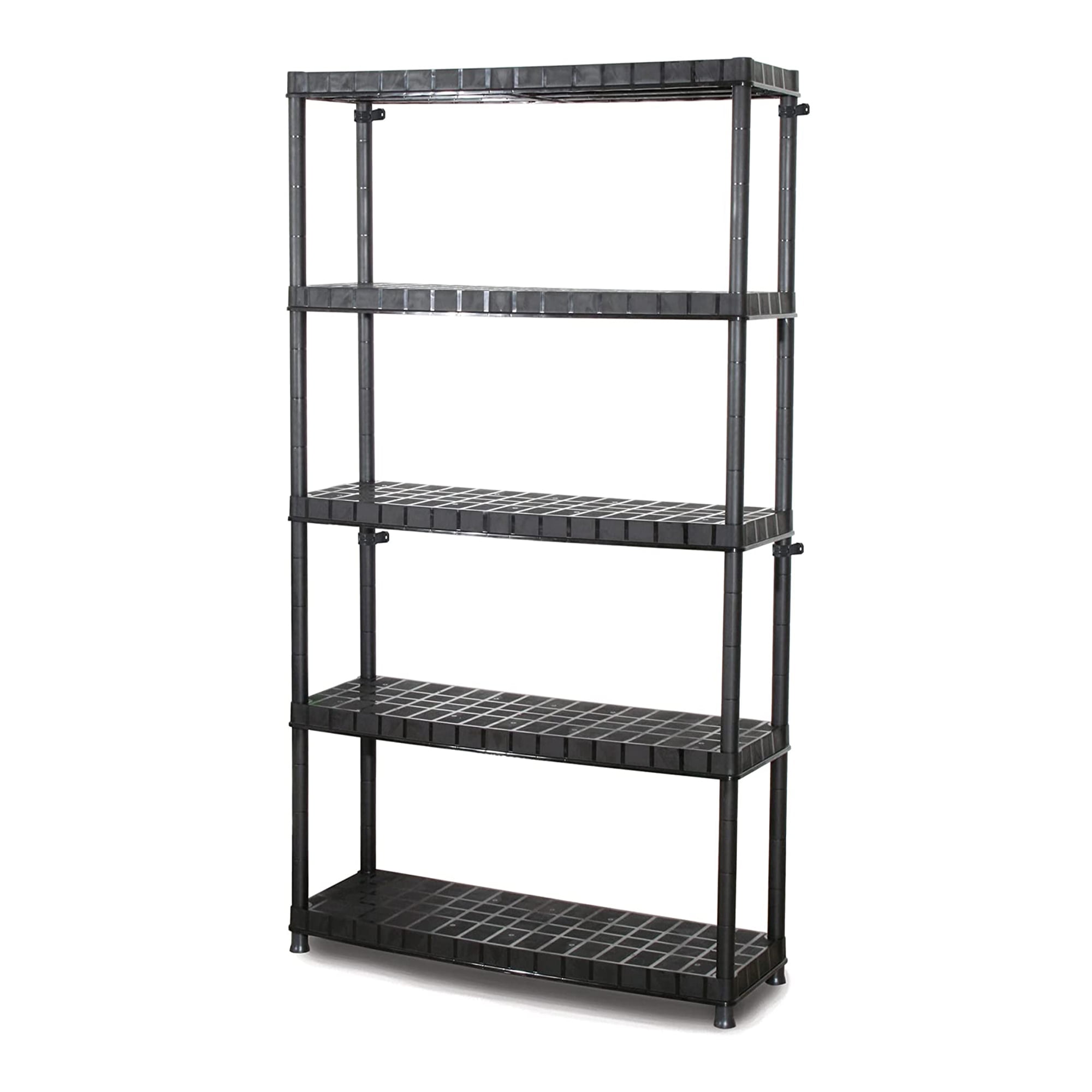 Ram Quality Products Optimo 16 inch 5 Tier Plastic Storage Shelves