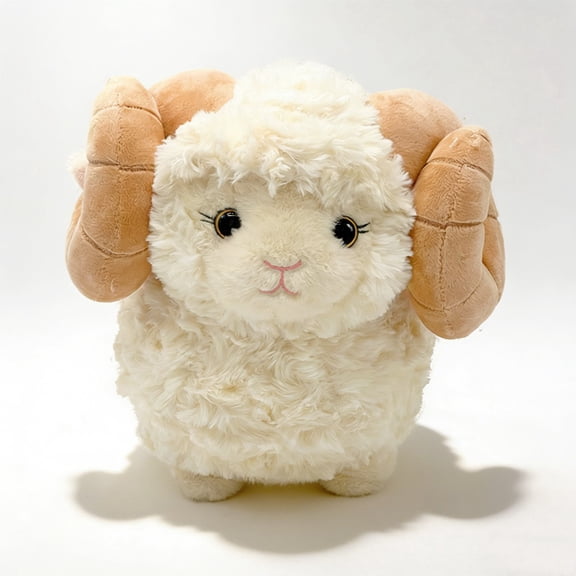 Ram Sheep Plush Toy, Fluffy Horned Sheep Doll, Stuffed Toys, Plush Toys, Stuffed & Plush Animals Toys, Plush Dolls, Pillow, Gift for Classmates Friends and Family