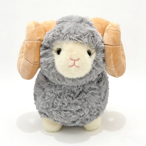 Ram Sheep Plush Toy, Fluffy Horned Sheep Doll, Stuffed Toys, Plush Toys, Stuffed & Plush Animals Toys, Plush Dolls, Pillow, Gift for Classmates Friends and Family