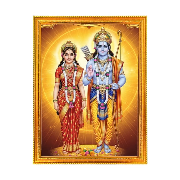 Ram Sita-Religious God Photo Frame for Home & Pooja Room Decor