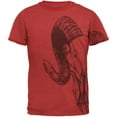 thumbnail image 1 of Ram Skull Mens Ringer T Shirt Heather Red-Red MD, 1 of 1