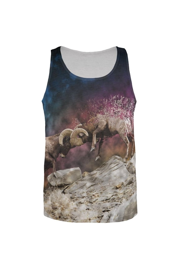 Ram Smash All Over Adult Tank Top - Small