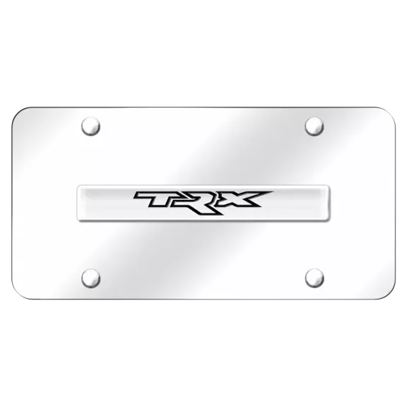 Ram TRX Chrome Name Logo on Mirrored Chrome License Plate Official Licensed