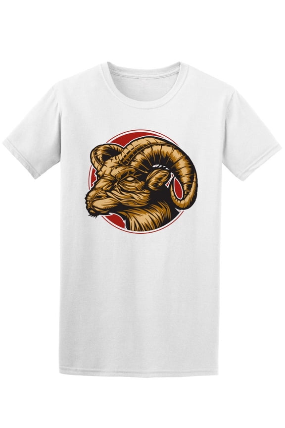 Ram With A Red Circle T-Shirt Men -Image by Shutterstock, Male Medium