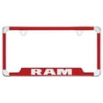 thumbnail image 1 of Ram Wordmark Red Carbon Fiber Inlay Zinc Metal License Frame Holder 2 Hole, 1 of 2