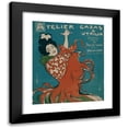 thumbnail image 1 of Ramón Casas 15x17 Black Modern Framed Museum Art Print Titled - Atelier Casas and Utrillo (1898), 1 of 5