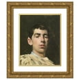 thumbnail image 1 of Ramón Casas 15x18 Gold Ornate Wood Frame and Double Matted Museum Art Print Titled - Self-Portrait (circa 1882), 1 of 4