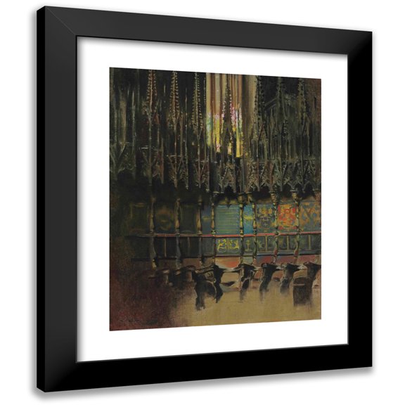 Ramón Casas 20x24 Black Modern Framed Museum Art Print Titled - Cathedral Interior