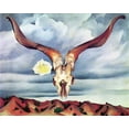 thumbnail image 1 of Ram's Head With HollyHock - O'Keeffe - CANVAS OR PRINT WALL ART, 1 of 1