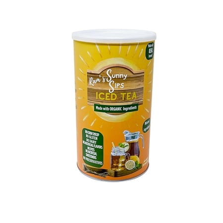 Ram's Sunny Sips Organic Iced Tea, Black Tea with Lemon, Natural Ingredients