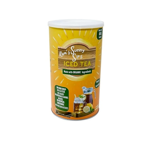 Ram's Sunny Sips Organic Iced Tea, Black Tea with Lemon, Natural Ingredients