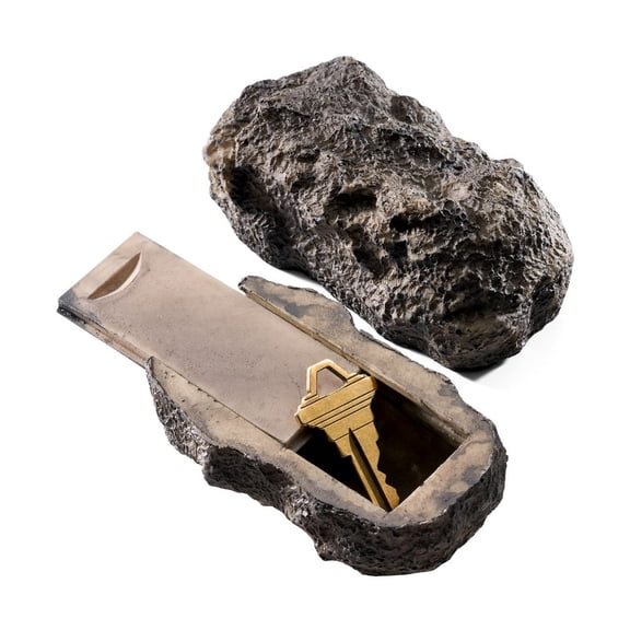 RamPro Hide-a-Spare-Key Fake Rock - Looks & Feels like Real Stone - Safe for Outdoor Garden or Yard, Geocaching