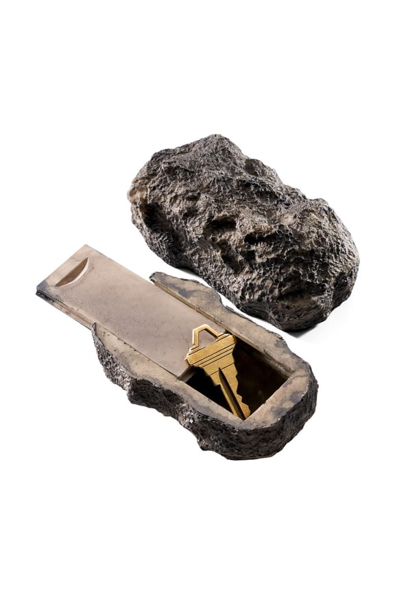 RamPro Hide-a-Spare-Key Fake Rock - Looks & Feels like Real Stone - Safe for Outdoor Garden or Yard, Geocaching