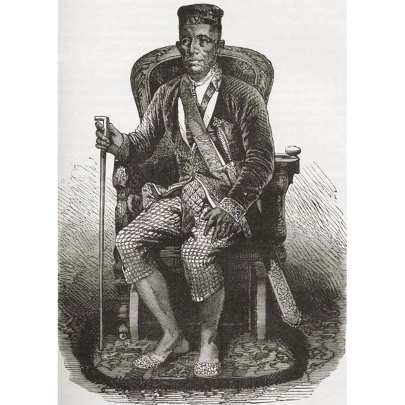 Rama Iv Aka King Mongkut 1804 To 1868 Fourth King Of Siam Or Thailand From The Worlds Inhabitants By GT Bettany Published 1888 Canvas Art - Ken Welsh Design Pics (12 x 17)