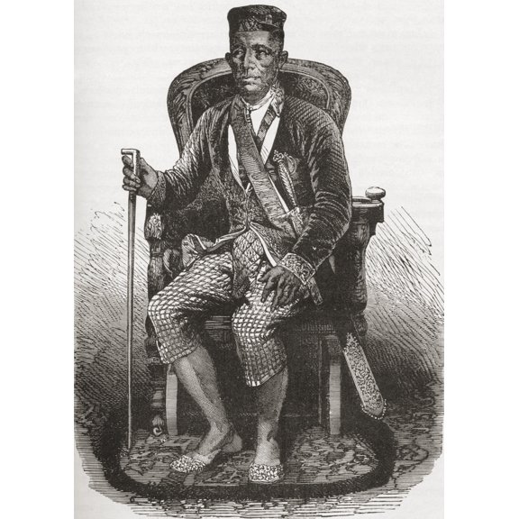 Rama Iv Aka King Mongkut 1804 To 1868 Fourth King Of Siam Or Thailand From The Worlds Inhabitants By GT Bettany Published 1888 Canvas Art - Ken Welsh Design Pics (24 x 34)