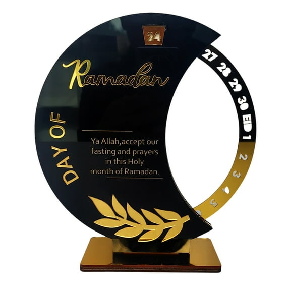 Ramadan Advent Calendar Countdown Days 30 Days Rotating Eid Mubarak Calendar Home Decoration for Parties