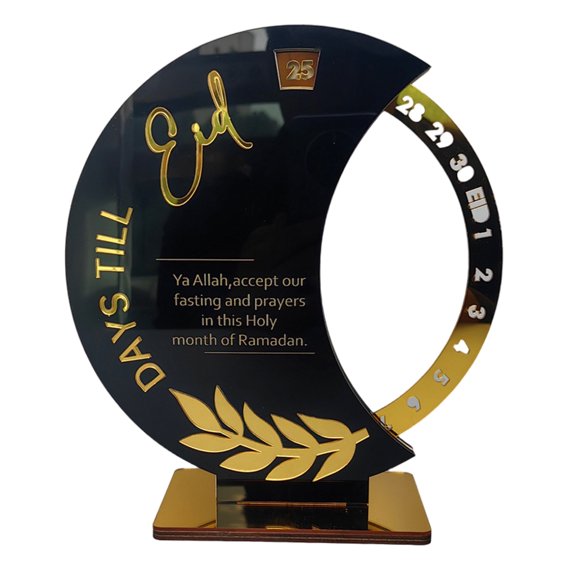 Ramadan Advent Calendar Countdown Days 30 Days Rotating Eid Mubarak Calendar Home Decoration for Parties