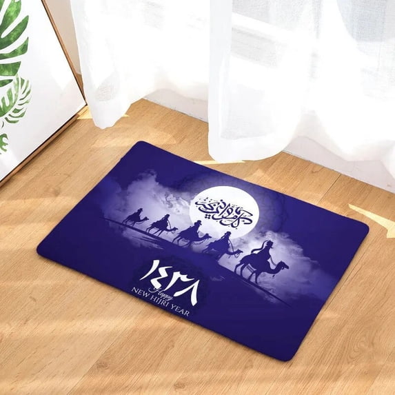 Ramadan Anti-slip Doormat Eid Mubarak Moon Mosque Kitchen Bedroon Bath Floor Mats Home Entrance Mat 40*60cm