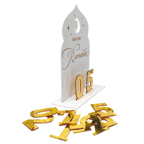 Ramadan Calendar Acrylic Eid Mubarak Advent Calendar with 30 Days Countdown