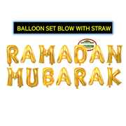 Ramadan Decoration Gold Balloon Set Ramadan MUBARAK Foil Balloons Party Decoration Supplies Islamic Wall Decoration Islamic Gifts 123