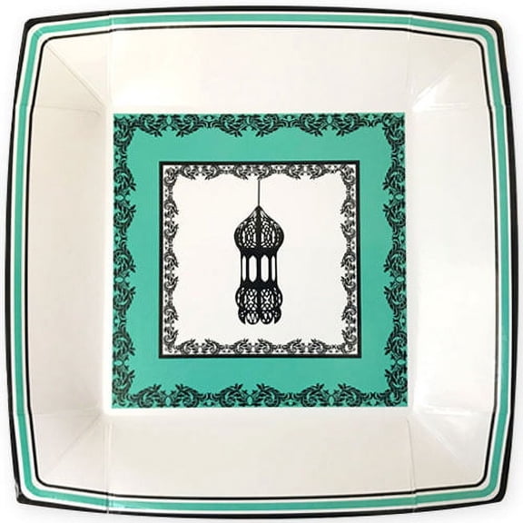 Ramadan Eid al-Fitr 'Damask' Extra Large Paper Plates (10ct)