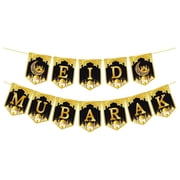 Ramadan Kareem Banner Ramadan Decoration Eid Mubarak Paper Banner Moon Castle Banners EID Mubarak Banners Islam Home Decor For Bedroom Front Room